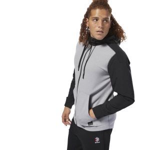 Reebok Training Supply Kapuzenpullover Herren - Grau - DE 389-RYU